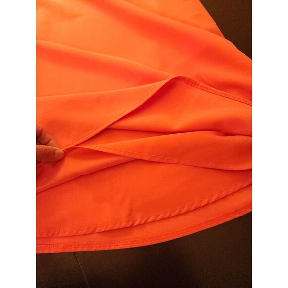 White House Black Market pink halter grommet  mini swing dress size 12 - Picture 5 of 7